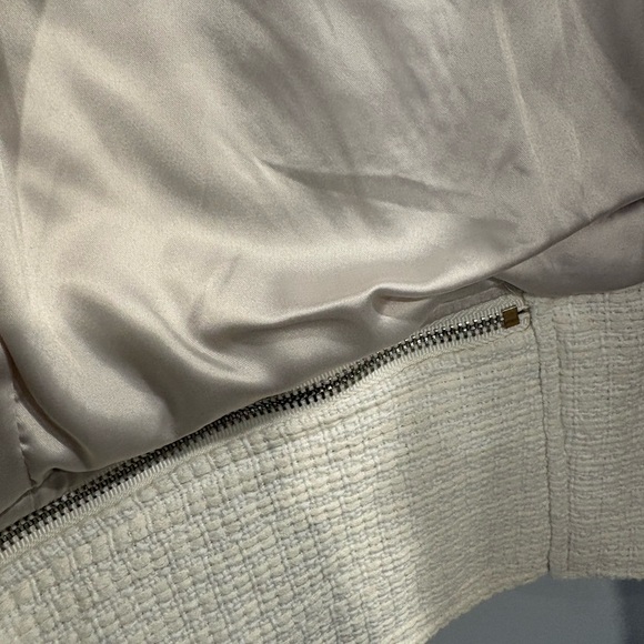 Blank NYC Cream Off White Tweed Textured Moto Jacket - Picture 10 of 15